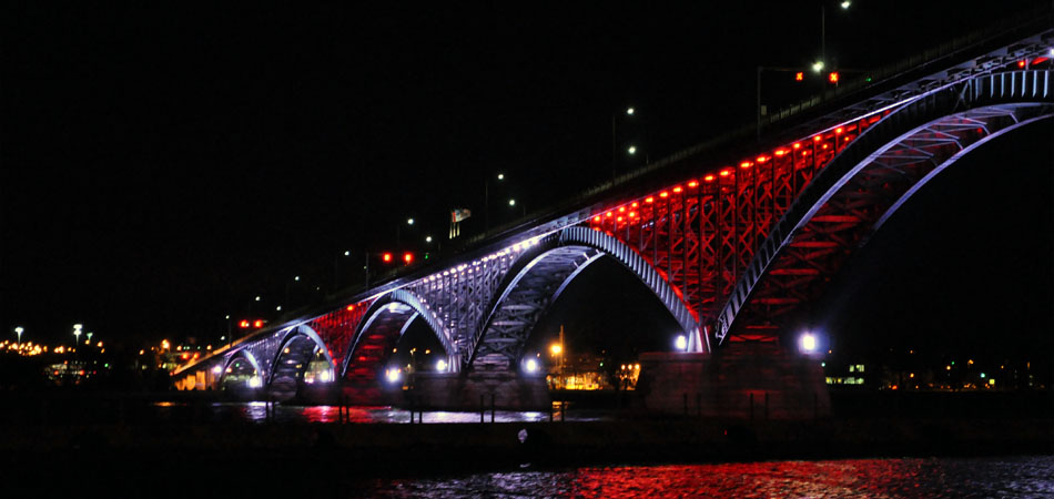 "Peace Bridge Illuminated"